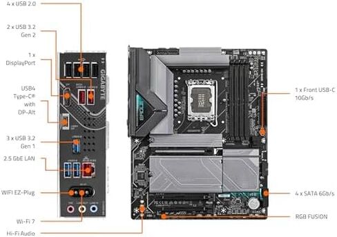 3-in-1 Combo: Intel Ultra7 270K Plus CPU + Gigabyte Z890 Eagle WiFi7 Motherboard and Klevv CRAS V DDR5 in Saudi Arabia