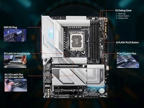 3-in-1 Combo: Intel Ultra7 270K Plus CPU + Gigabyte Z890 Eagle WiFi7 Motherboard and Klevv CRAS V DDR5 in Saudi Arabia
