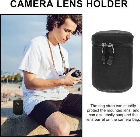 Professional Camera Lens Bag with Zippered Closure for Storage in Saudi Arabia