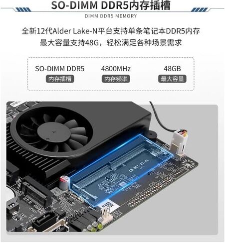 4X 2.5GbE LAN with DDR5 4800MHz MAX 48G,N150(up to 3.6 GHz,8G RAM 128G SSD) in Saudi Arabia