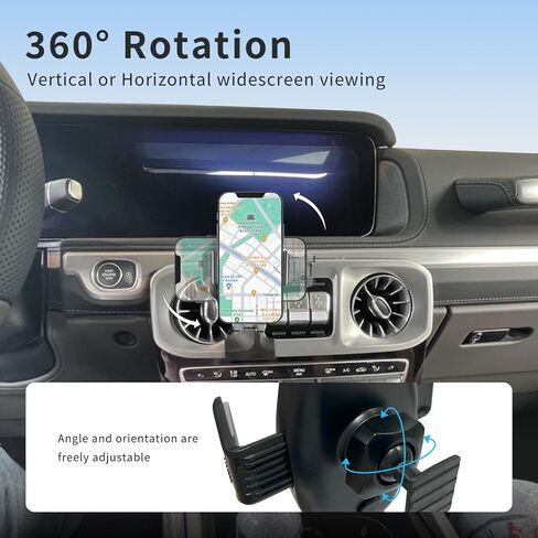 Car Phone Holder for Mercedes Benz G-Class 2019-2024 G Wagon G550 G500 AMG G63 G55 W463, Right Air Vent Phone Mount, Does Not Block Air Vent or Buttons, Stable Clamp Design, Mercedes Benz Accessories in Kuwait