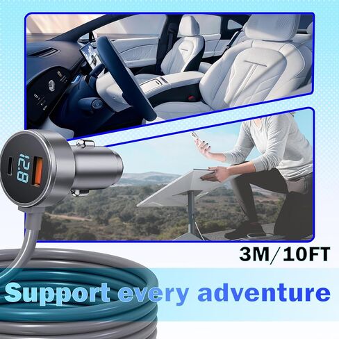 Starlink Mini 12V DC Power Cable,10Ft Car Charger Cigarette Lighter Adapter in Kuwait