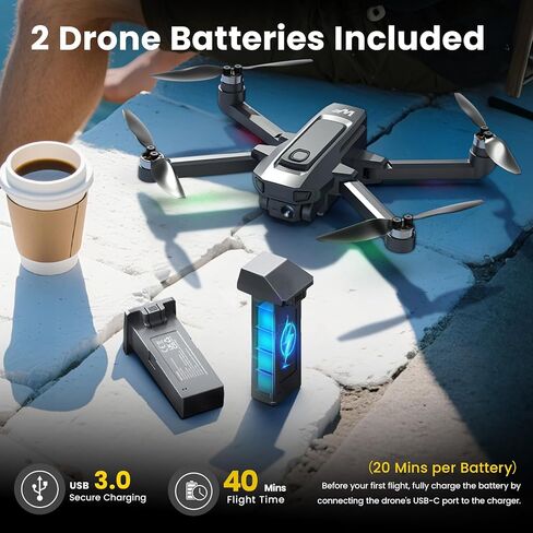WF20 1080P FPV Camera Foldable Brushless Drone Great Value for Beginners in Saudi Arabia
