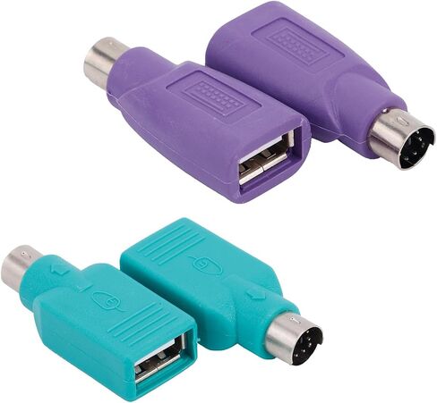4pcs PS/2 to USB A Adapters, PS/2 to USB A Converter (2 Colors) in Saudi Arabia
