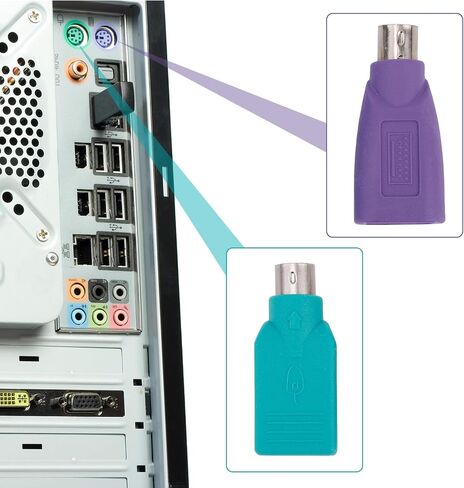 4pcs PS/2 to USB A Adapters, PS/2 to USB A Converter (2 Colors) in Saudi Arabia