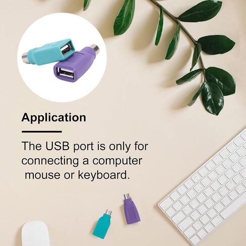 4pcs PS/2 to USB A Adapters, PS/2 to USB A Converter (2 Colors) in Saudi Arabia