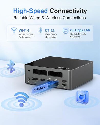 BASOARO AI Mini PC AMD Ryzen 7 7840HS (up to 5.1GHz) 64GB RAM 512GB SSD in Kuwait