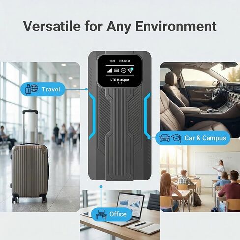 Haofy Portable 4G LTE Mobile Hotspot Router 300Mbps 10000mAh in Kuwait