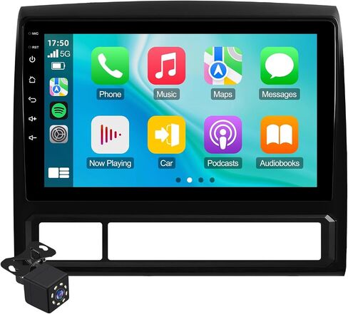 2+32G 9 inches Android 10 Double Din Car Stereo for Toyota Tacoma 2005-2013 IPS Touchscreen Screen Car Radio with Carplay & Android Auto Support Backup Camera GPS FM Navi BT in Saudi Arabia