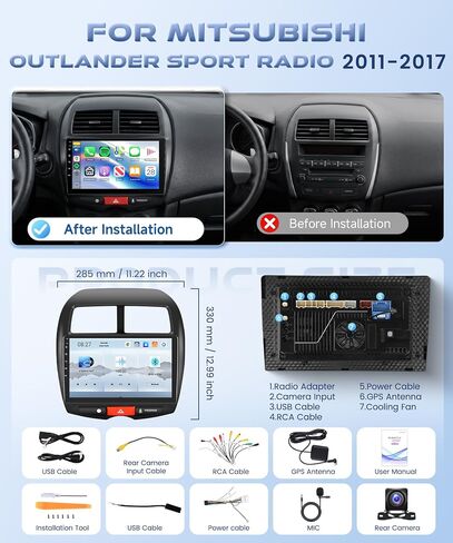 8Core 4G+64G Radio for Mitsubishi Outlander Sport 2011-2017 in Saudi Arabia