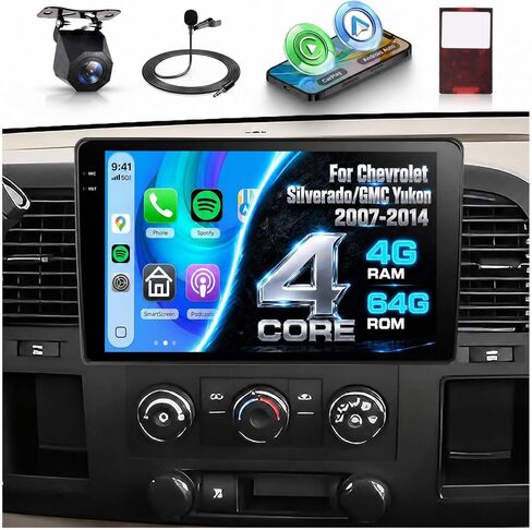 10“ 4G+64G Car Stereo for Chevrolet Silverado/GMC Yukon 2007-2014 in Saudi Arabia