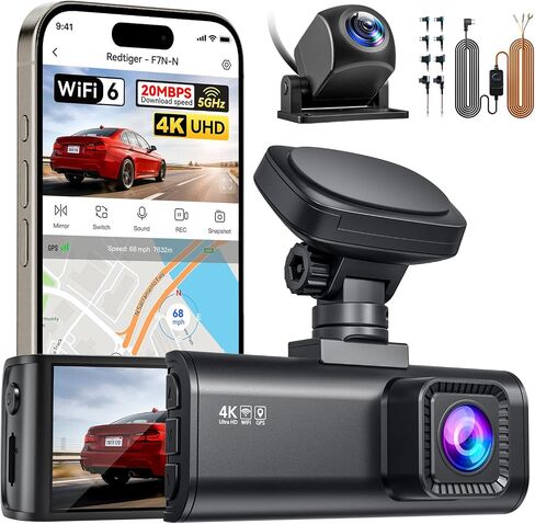 REDTIGER F7N-N Dash Cam & Acc Hardwire Kit, 5.8GHz WiFi6-Swift 20 MB/s in Saudi Arabia