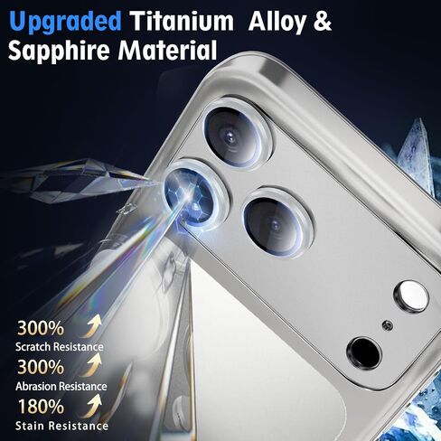 SiHPuoy Camera Lens Protector for iPhone 18 Pro Max, Tempered Glass,Silver in Kuwait