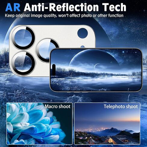 SiHPuoy Camera Lens Protector for iPhone 18 Pro Max, Tempered Glass,Silver in Kuwait