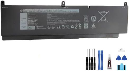 compatible For Dell Precision 7550 7750 Series 447VR PKWVM CR72X LCD Display Touch Screen Digitizer Full Assembly Replacement Screen Repair Kit battery C903V + Free Tools，For C903V battery in Kuwait