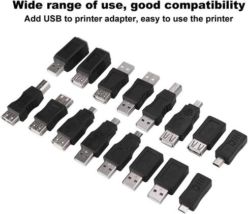 مجموعة محولات USB مكونة من 16 قطعة، مجموعة محولات متعددة الاستخدامات in Kuwait