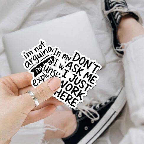10 Pcs Funny Sarcastic Work Quote Stickers Office Humor Vinyl Pack in Saudi Arabia