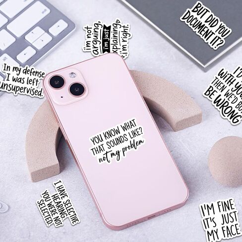10 Pcs Funny Sarcastic Work Quote Stickers Office Humor Vinyl Pack in Saudi Arabia