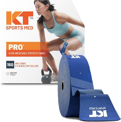 KT Tape, PRO Synthetic Elastic Kinesiology Athletic Tape, 150 Count, 10" Precut Strips in Saudi Arabia