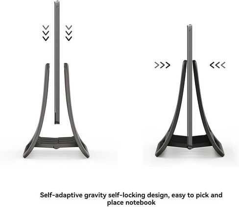 Vertical Laptop Stand for Notebook & Tablet - Desk Ready, Compact in Saudi Arabia