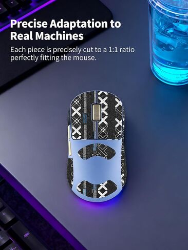Anti-Slip Mouse Grip Tape for Pulsar X2N Crazylight Mouse – ZBAGUG Sweat-Proof Soft-Touch Grip Stickers for Enhanced Control & Comfort, Scratch-Resistant Removable Non-Residue Skin, Black. in Saudi Arabia