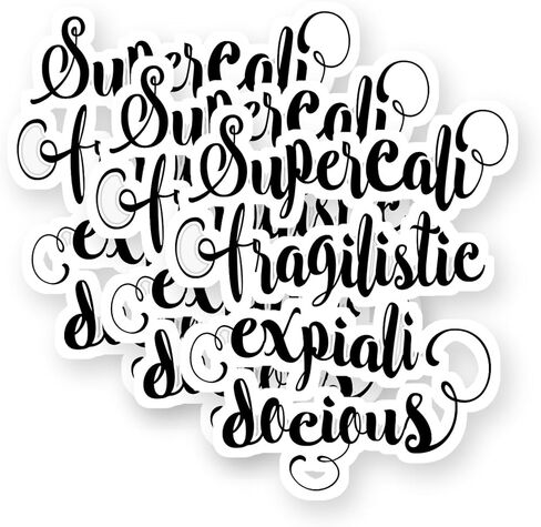 Supercalifragilisticexpialidocious Vinyl Stickers 3 Pack 3 Inch in Saudi Arabia