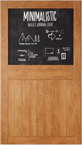 Early American 42x84 in. Sliding Barn Door, Half Chalkboard Design,Assembly Required, Finished Barn Door Only, Interior Use in Saudi Arabia