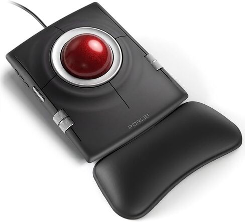Wired Ergonomic Trackball Mouse, 55mm for Large Hands, Ambidextrous Design in Saudi Arabia