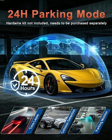 4K+1080P*3 FHD Dash Cam Front and Rear, 360° Car Camera, 5.8GHz WiFi 20MB/s in Kuwait