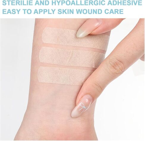 Wound Closure Strips 24 Steri Skin Closures Strip Breathable Sutures Bandage Stitch-Free Wound Repair, 12x100mm in Saudi Arabia