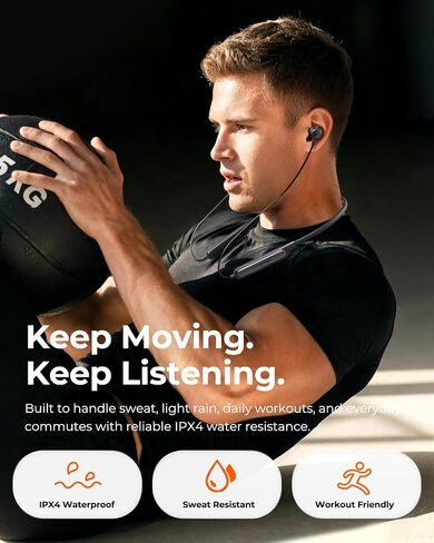 truefree F3 Neckband Headpones, Active Noise Cancelling Wireless Earbuds in Saudi Arabia