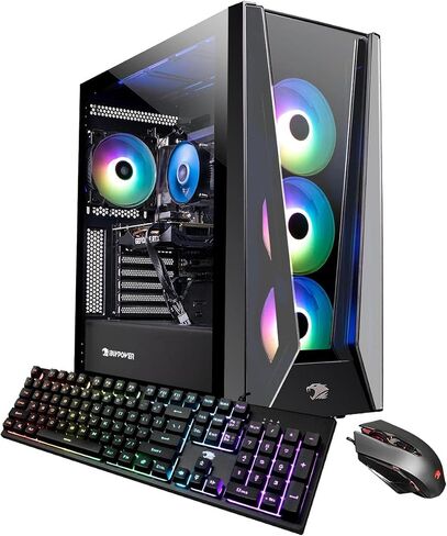 iBUYPOWER Pro Gaming PC Computer Desktop Trace 5 MR 178i (Intel i7-11700F 2.5GHz, NVIDIA GeForce RTX 2060 6GB, 16GB DDR4 RAM, 480GB SSD, 1TB HDD, WiFi Ready, Windows 11 Home) in Saudi Arabia