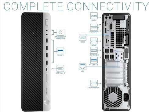HP EliteDesk 800 G5 SFF PC, Core i7-9700, 8GB RAM, 256GB SSD(Renewed) in Kuwait