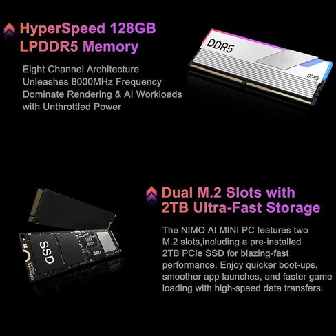 NIMO 2026 Mini PC, AMD Ryzen AI Max+ 395 Dual OS (Win11 Pro & Linux) in Kuwait