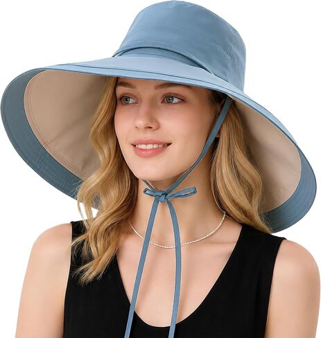 Women Bohemian Reversible Sun Hat Wide Brim Fishing Hats in Saudi Arabia