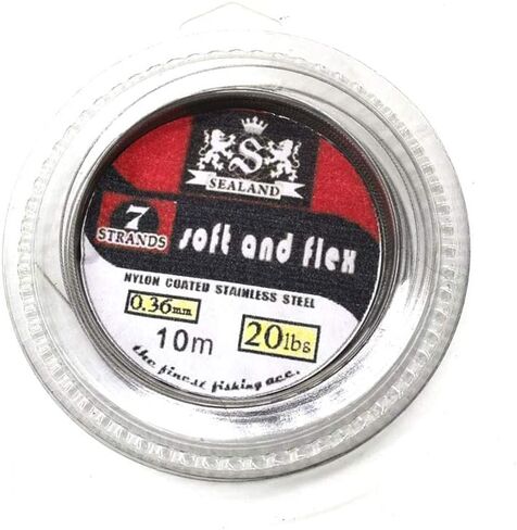 7 Strands Steel Leader Wire,Nylon Coated,Crimps Sleeves,5‑200LB Fishing Tackle in Saudi Arabia