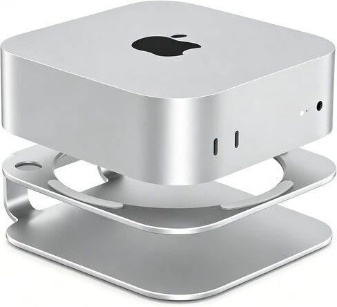 حامل VESA لجهاز Mac mini M4 مع سلال تخزين - دعامة تثبيت على الحائط والشاشة، تصميم مضاد للخدش وغير قابل للانزلاق، وصول كامل للمنافذ، متوافق مع VESA 75x75 مم و100x100 مم، وليس لـ M1/M2 in Kuwait