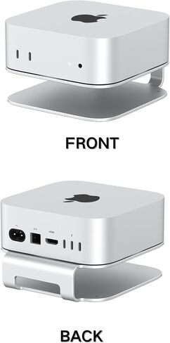 حامل VESA لجهاز Mac mini M4 مع سلال تخزين - دعامة تثبيت على الحائط والشاشة، تصميم مضاد للخدش وغير قابل للانزلاق، وصول كامل للمنافذ، متوافق مع VESA 75x75 مم و100x100 مم، وليس لـ M1/M2 in Kuwait