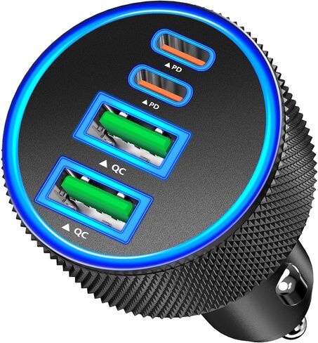 Stuffcool Car Charger USB C, 4Port 90W 2USB-C & 2USB-A Car Power Adapter in Saudi Arabia