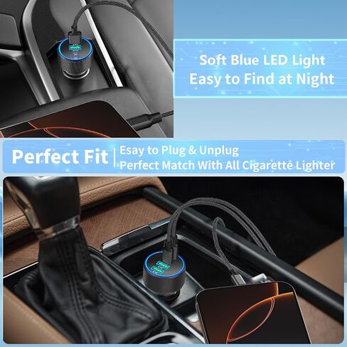 Stuffcool Car Charger USB C, 4Port 90W 2USB-C & 2USB-A Car Power Adapter in Saudi Arabia