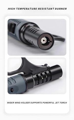 Ambrogio.L Jet Torch Lighters,2 Pack,Windproof Butane Torch Lighter,Refillable Gas Torch for Camping,Grill BBQ Fireplaces Candles (Empty) in Saudi Arabia