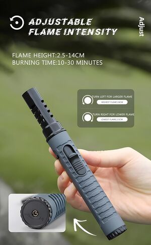 Ambrogio.L Jet Torch Lighters,2 Pack,Windproof Butane Torch Lighter,Refillable Gas Torch for Camping,Grill BBQ Fireplaces Candles (Empty) in Saudi Arabia