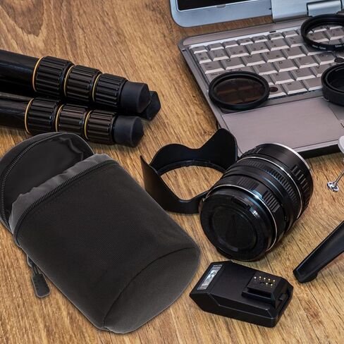 Gadpiparty Professional Camera Lens Bag, Portable Protection, Zipper Design in Kuwait