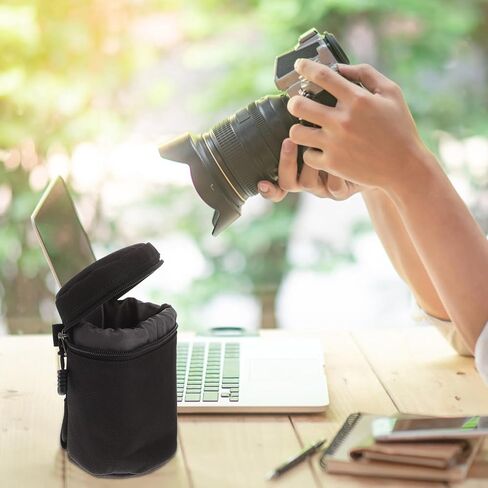 Gadpiparty Professional Camera Lens Bag, Portable Protection, Zipper Design in Kuwait