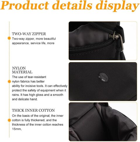 Gadpiparty Professional Camera Lens Bag, Portable Protection, Zipper Design in Kuwait