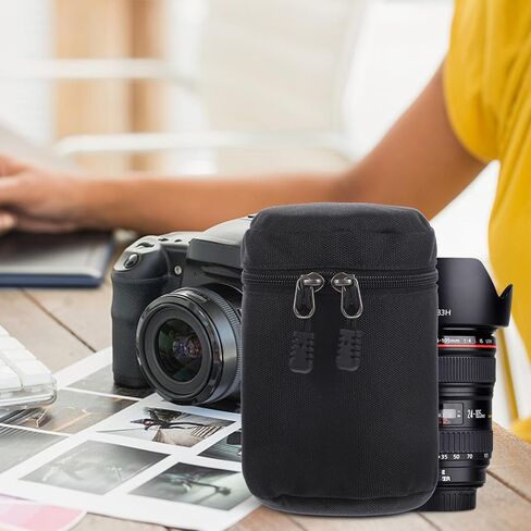 Vaguelly Camera Lens Storage Bag, Padded Zipper Case for Outdoor Shoots in Kuwait