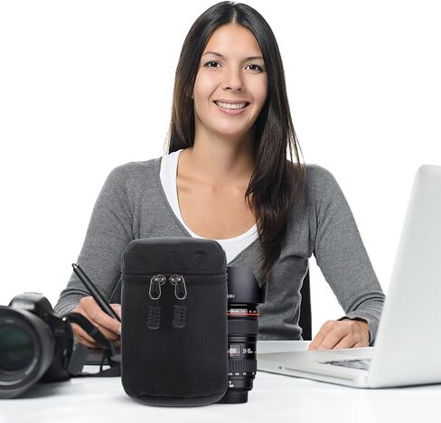 Vaguelly Camera Lens Storage Bag, Padded Zipper Case for Outdoor Shoots in Kuwait