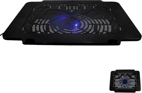 Laptop Cooling Pad with 15dBA Fans, Adjustable Multi Angle Plastic Black in Saudi Arabia