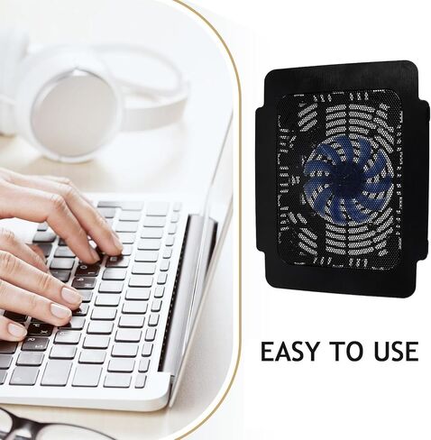Laptop Cooling Pad with 15dBA Fans, Adjustable Multi Angle Plastic Black in Saudi Arabia