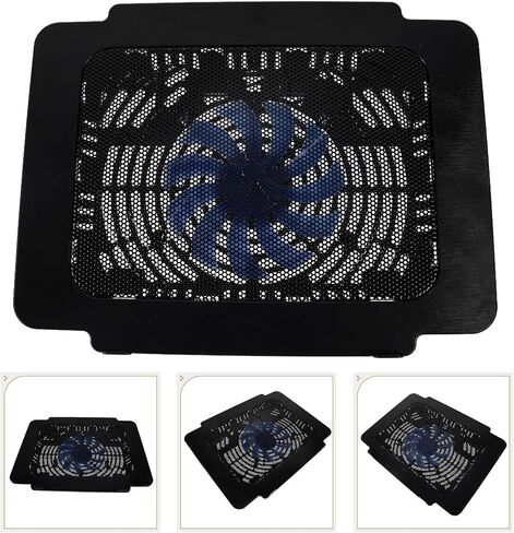Laptop Cooling Pad with 15dBA Fans, Adjustable Multi Angle Plastic Black in Saudi Arabia